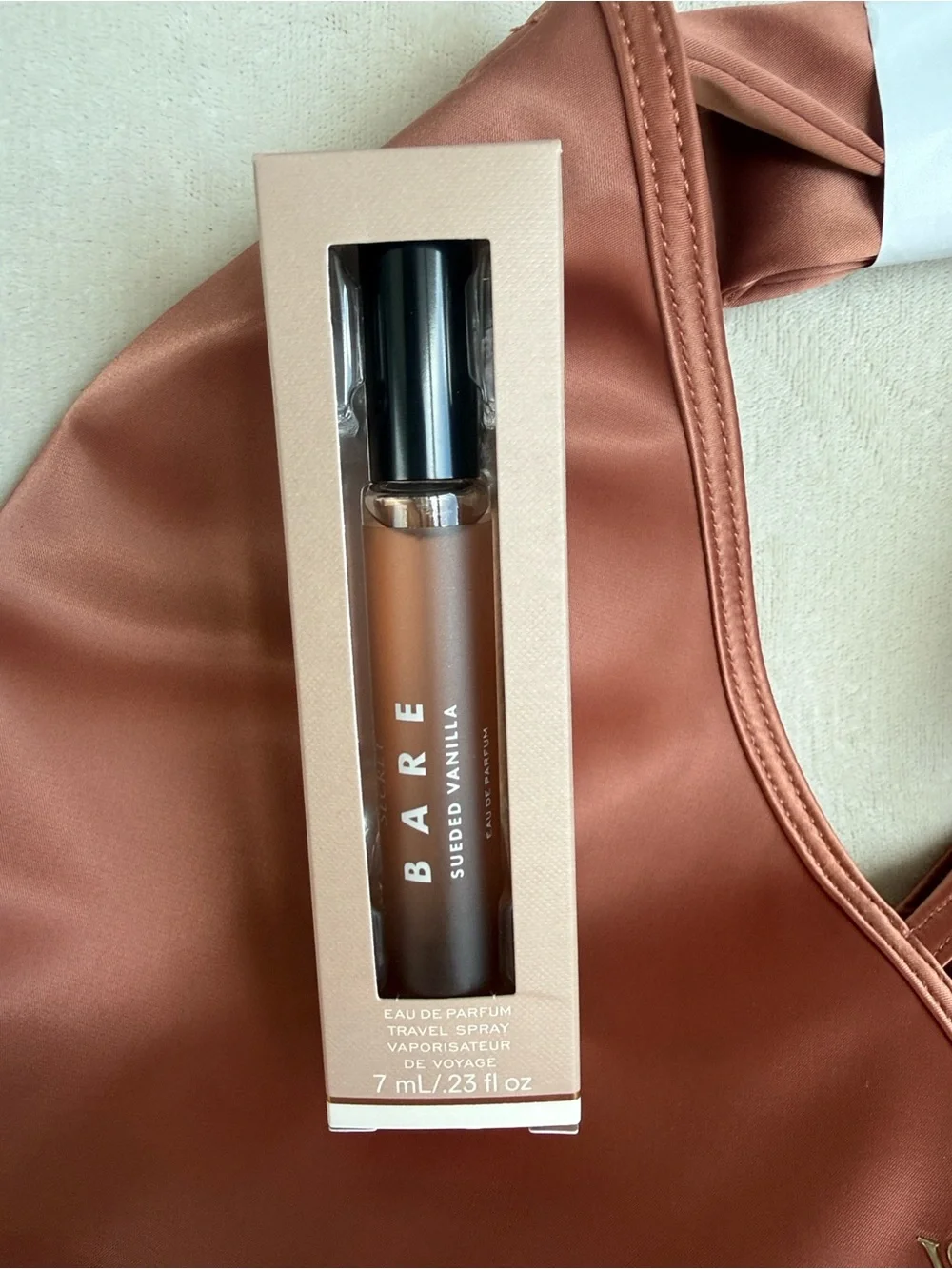 Victoria's Secret Bare Nectar Tote & Sueded Vanilla Traveler